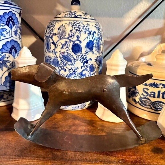 Vintage Rustic Metal Rocking‎ Dog - Picture 2 of 8